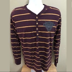 Men’s Espirit Graphic Long Sleeve Henley Shirt NWT